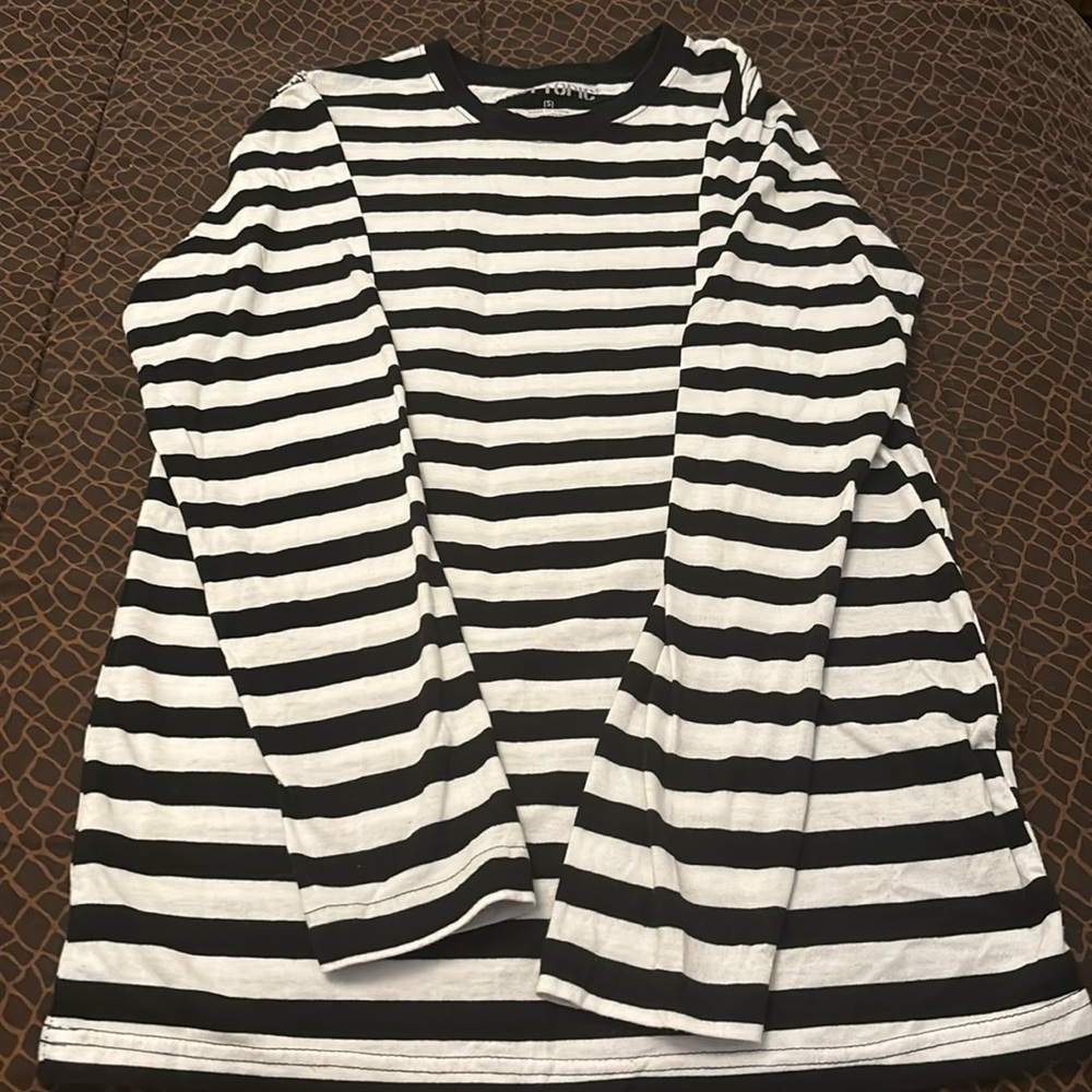 Long sleeve striped shirt from Hot Topic